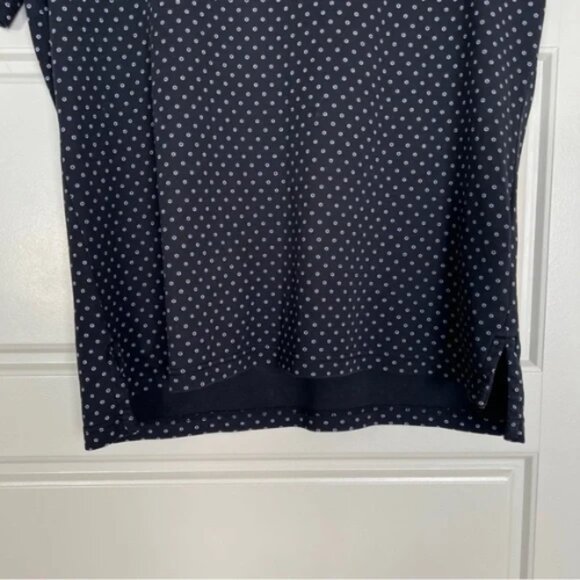 Murano‎ Slim Fit Polo Shirt Black Floral Print 100% Cotton Sz M *see notes - Picture 4 of 8